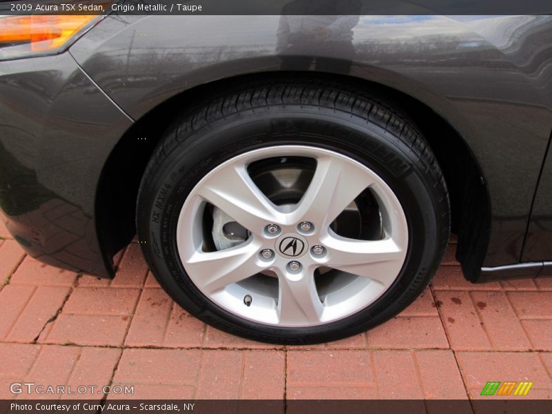 Grigio Metallic / Taupe 2009 Acura TSX Sedan
