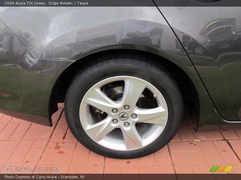 Grigio Metallic / Taupe 2009 Acura TSX Sedan