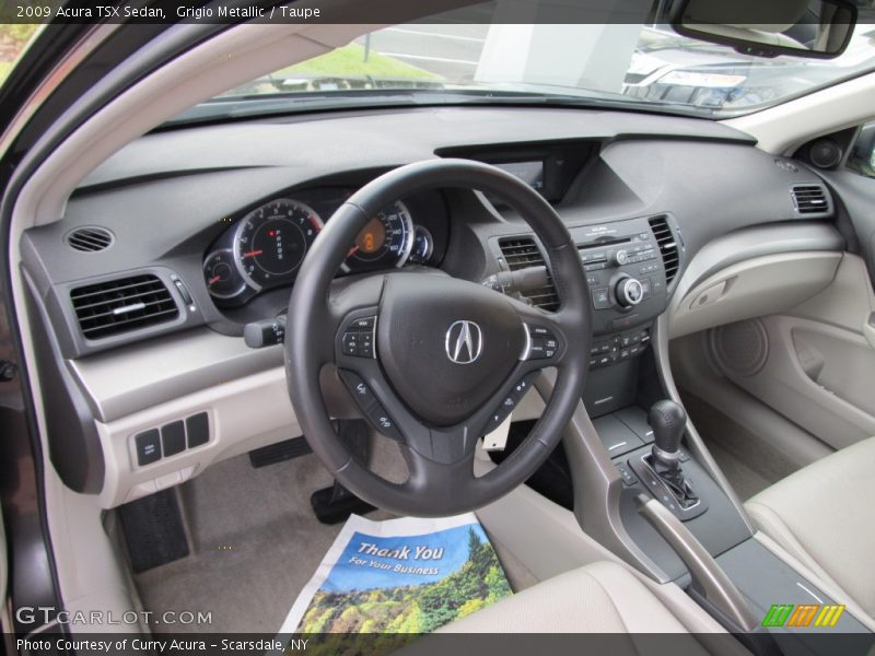 Grigio Metallic / Taupe 2009 Acura TSX Sedan