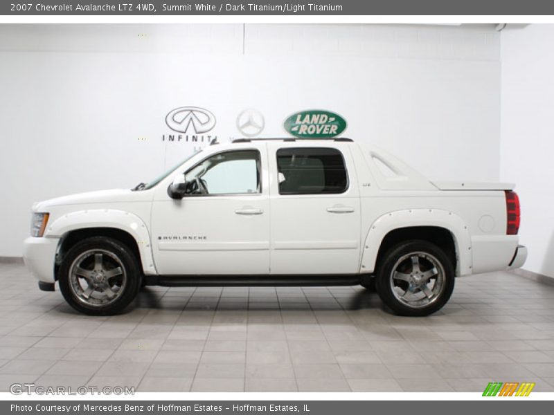 Summit White / Dark Titanium/Light Titanium 2007 Chevrolet Avalanche LTZ 4WD