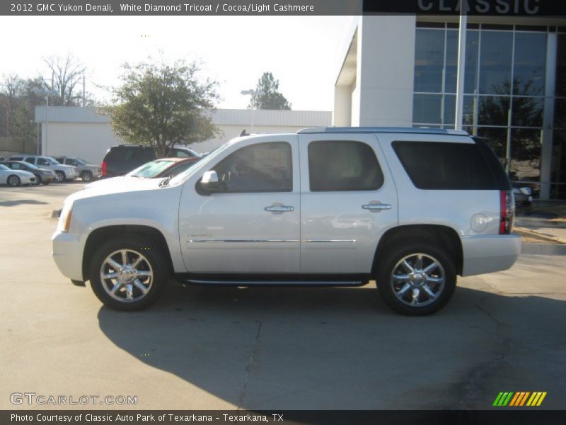 White Diamond Tricoat / Cocoa/Light Cashmere 2012 GMC Yukon Denali