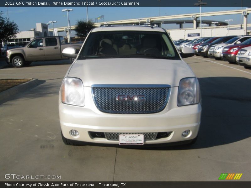 White Diamond Tricoat / Cocoa/Light Cashmere 2012 GMC Yukon Denali