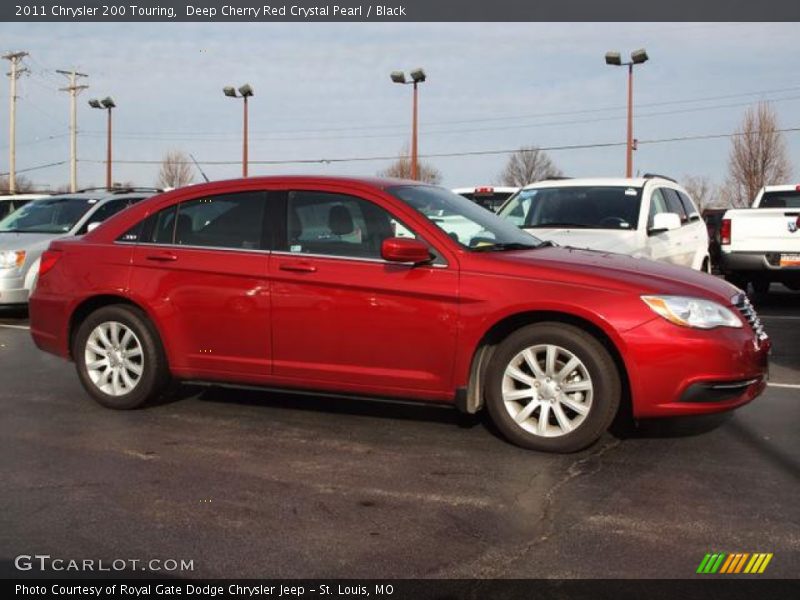 Deep Cherry Red Crystal Pearl / Black 2011 Chrysler 200 Touring