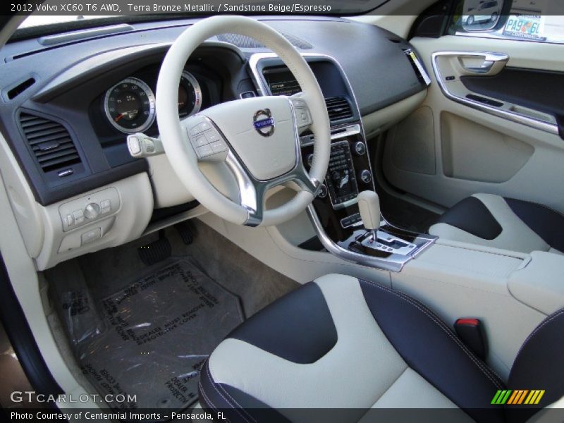  2012 XC60 T6 AWD Sandstone Beige/Espresso Interior
