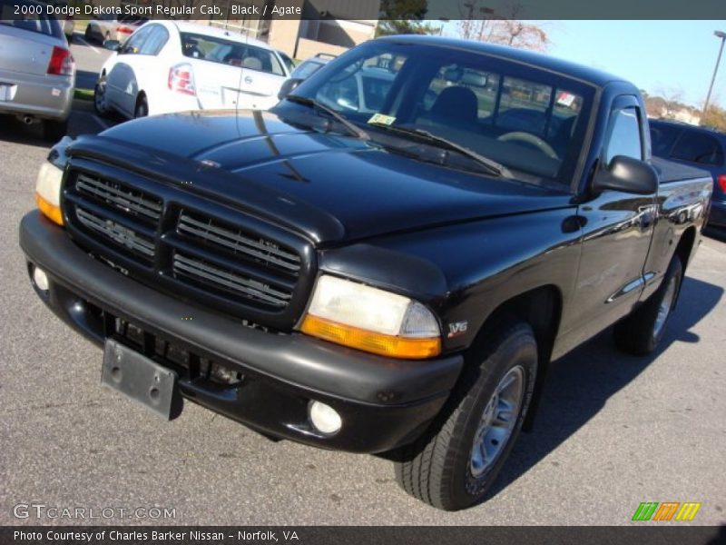 Black / Agate 2000 Dodge Dakota Sport Regular Cab