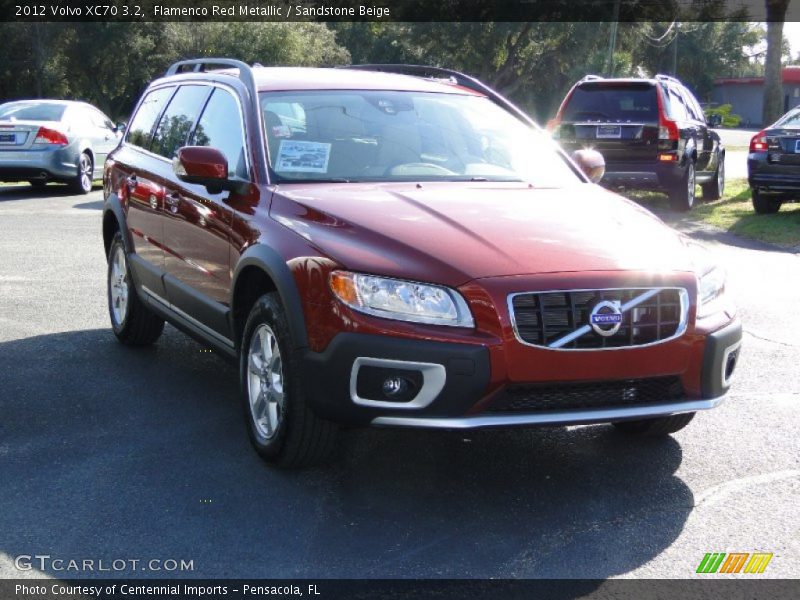Flamenco Red Metallic / Sandstone Beige 2012 Volvo XC70 3.2