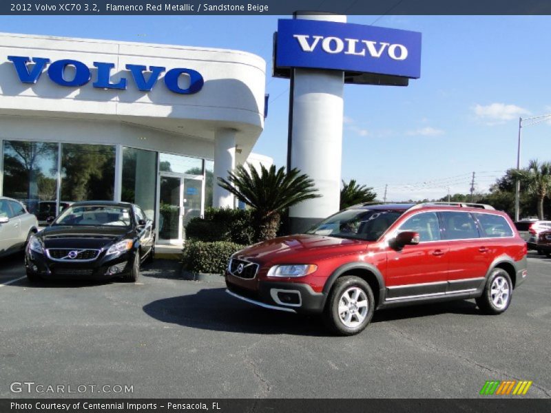 Flamenco Red Metallic / Sandstone Beige 2012 Volvo XC70 3.2