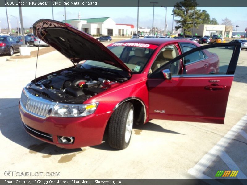 Vivid Red Metallic / Sand 2008 Lincoln MKZ Sedan