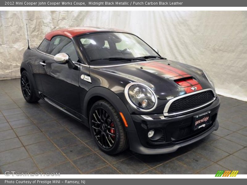 Midnight Black Metallic / Punch Carbon Black Leather 2012 Mini Cooper John Cooper Works Coupe