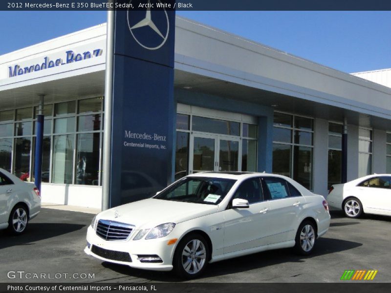 Arctic White / Black 2012 Mercedes-Benz E 350 BlueTEC Sedan