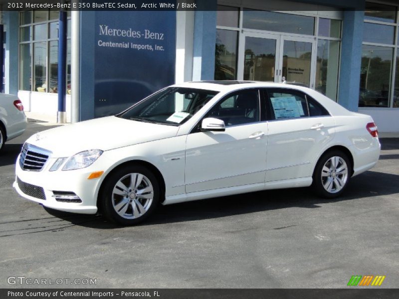 Arctic White / Black 2012 Mercedes-Benz E 350 BlueTEC Sedan