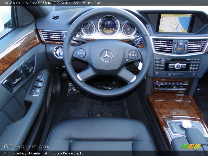 Arctic White / Black 2012 Mercedes-Benz E 350 BlueTEC Sedan