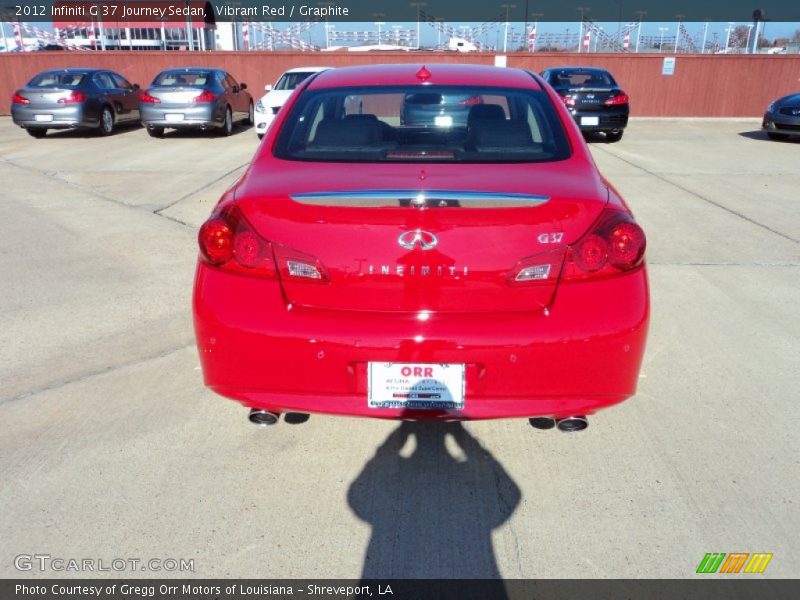 Vibrant Red / Graphite 2012 Infiniti G 37 Journey Sedan