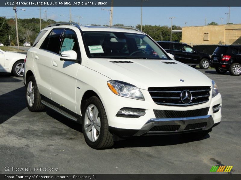 Arctic White / Black 2012 Mercedes-Benz ML 350 4Matic