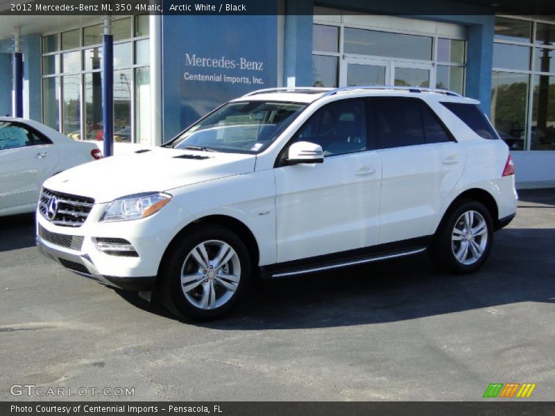 Arctic White / Black 2012 Mercedes-Benz ML 350 4Matic