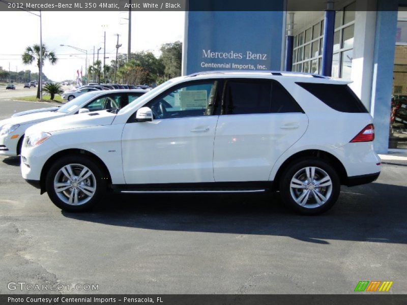 Arctic White / Black 2012 Mercedes-Benz ML 350 4Matic