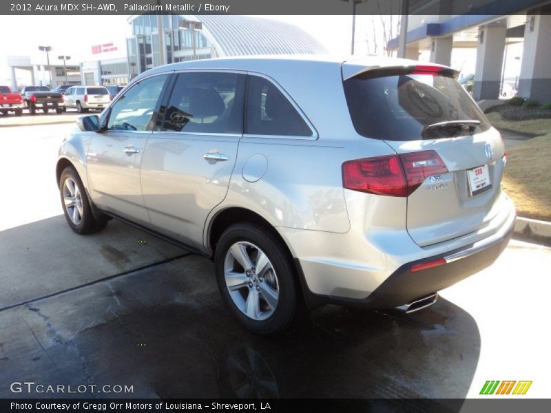 Palladium Metallic / Ebony 2012 Acura MDX SH-AWD