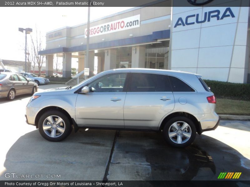 Palladium Metallic / Ebony 2012 Acura MDX SH-AWD