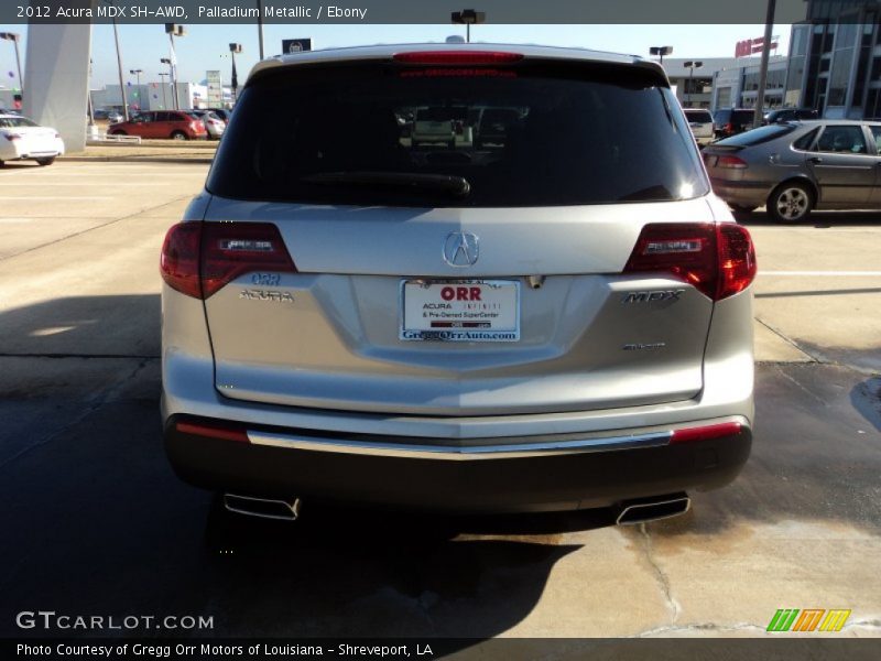 Palladium Metallic / Ebony 2012 Acura MDX SH-AWD
