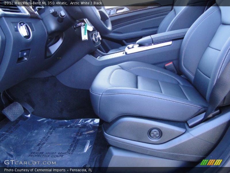 Arctic White / Black 2012 Mercedes-Benz ML 350 4Matic