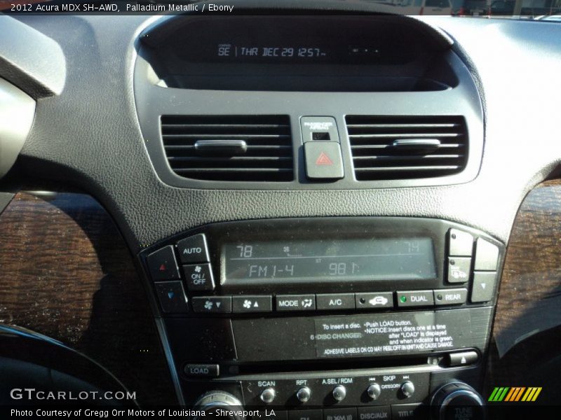 Palladium Metallic / Ebony 2012 Acura MDX SH-AWD
