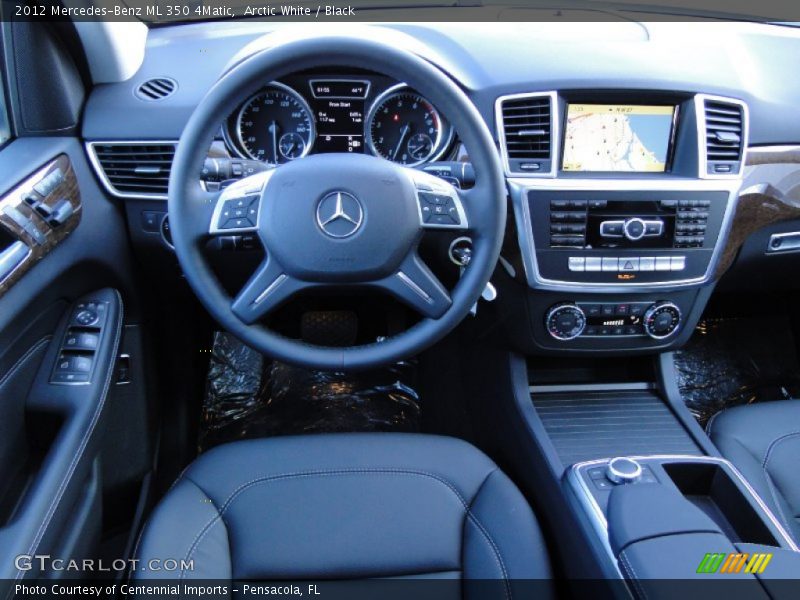 Arctic White / Black 2012 Mercedes-Benz ML 350 4Matic
