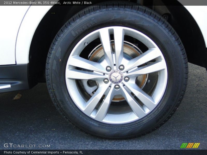 Arctic White / Black 2012 Mercedes-Benz ML 350 4Matic