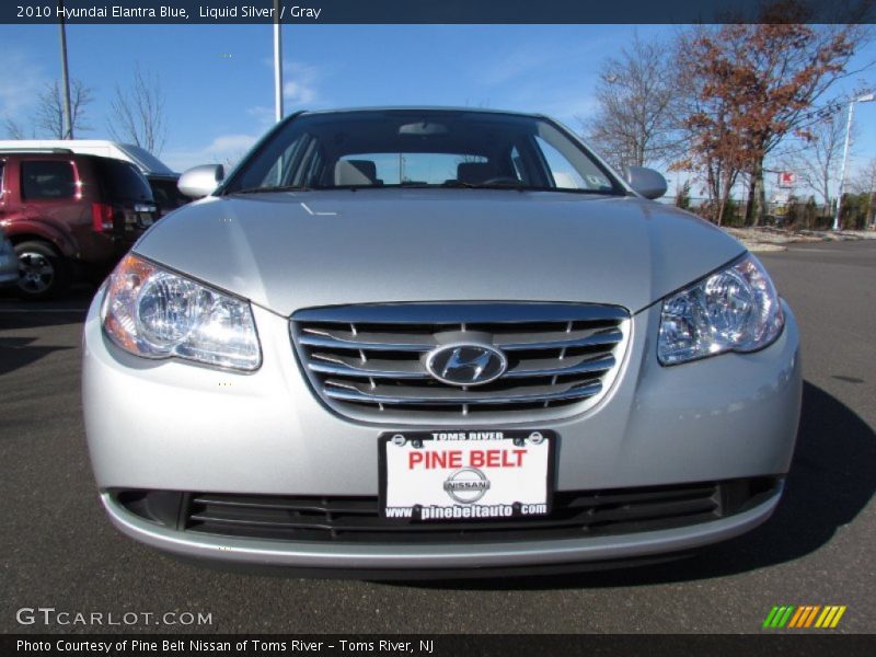 Liquid Silver / Gray 2010 Hyundai Elantra Blue
