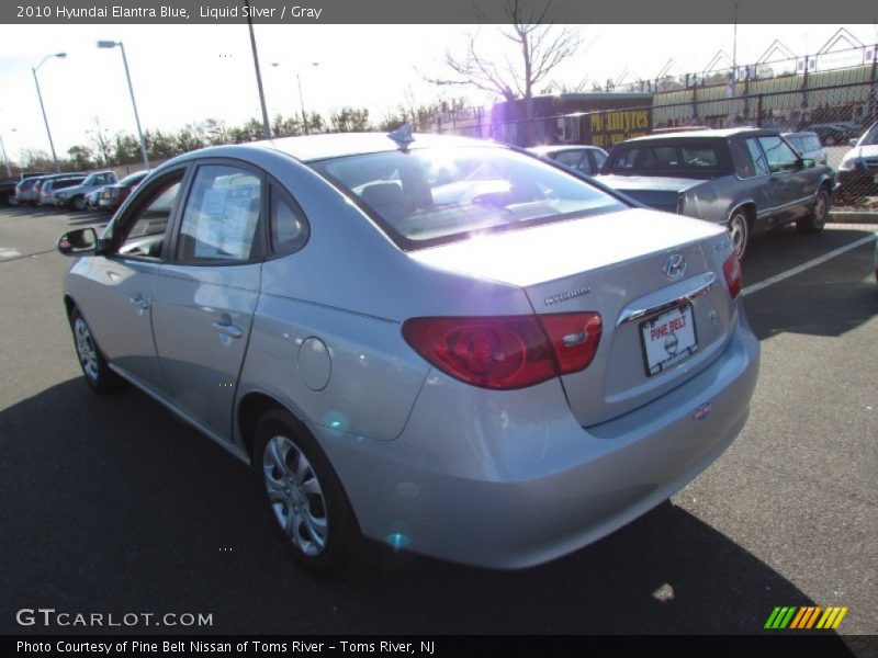 Liquid Silver / Gray 2010 Hyundai Elantra Blue