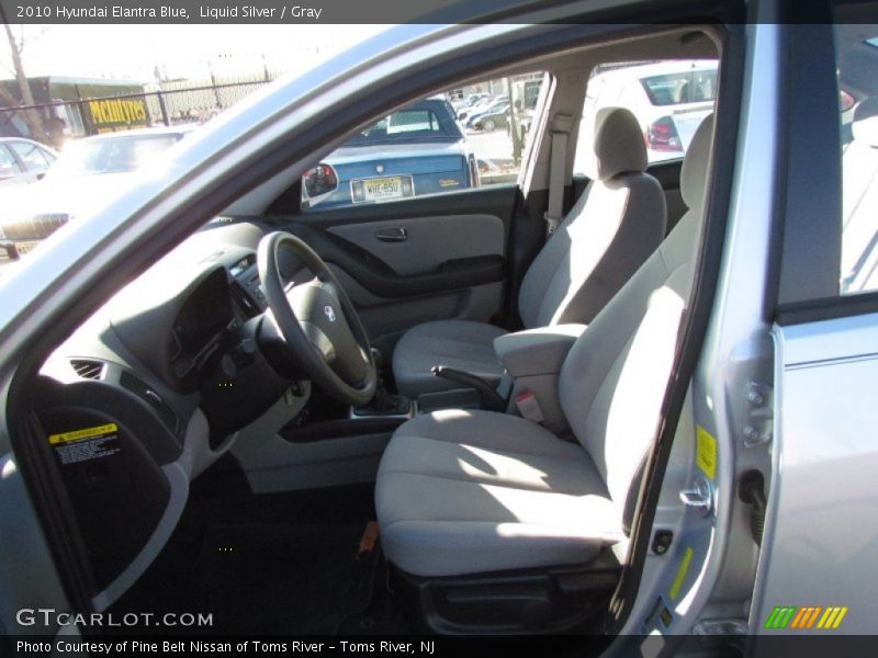 Liquid Silver / Gray 2010 Hyundai Elantra Blue