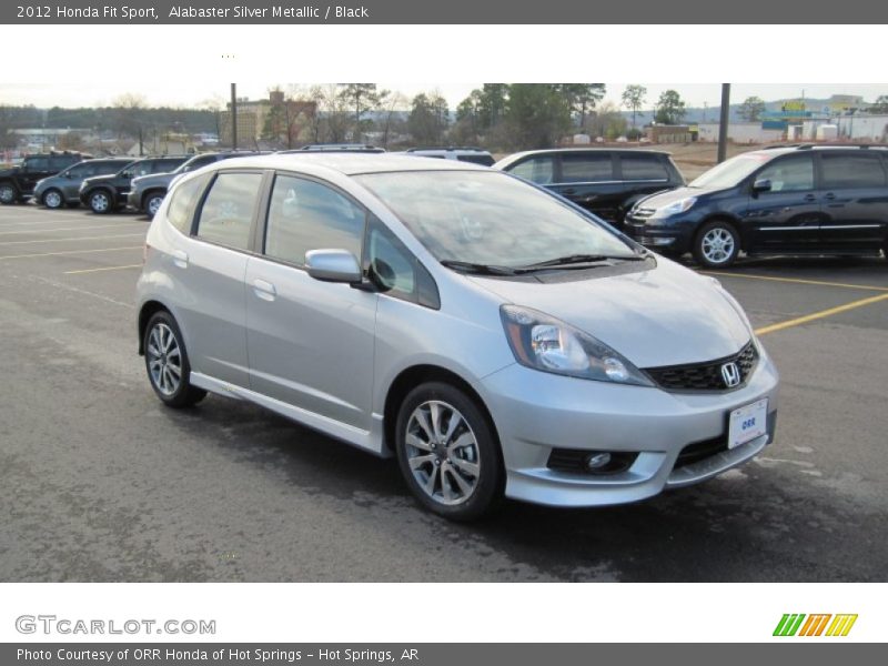 Alabaster Silver Metallic / Black 2012 Honda Fit Sport