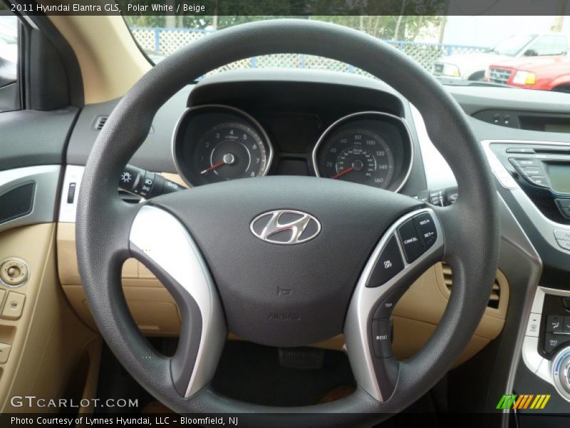 Polar White / Beige 2011 Hyundai Elantra GLS