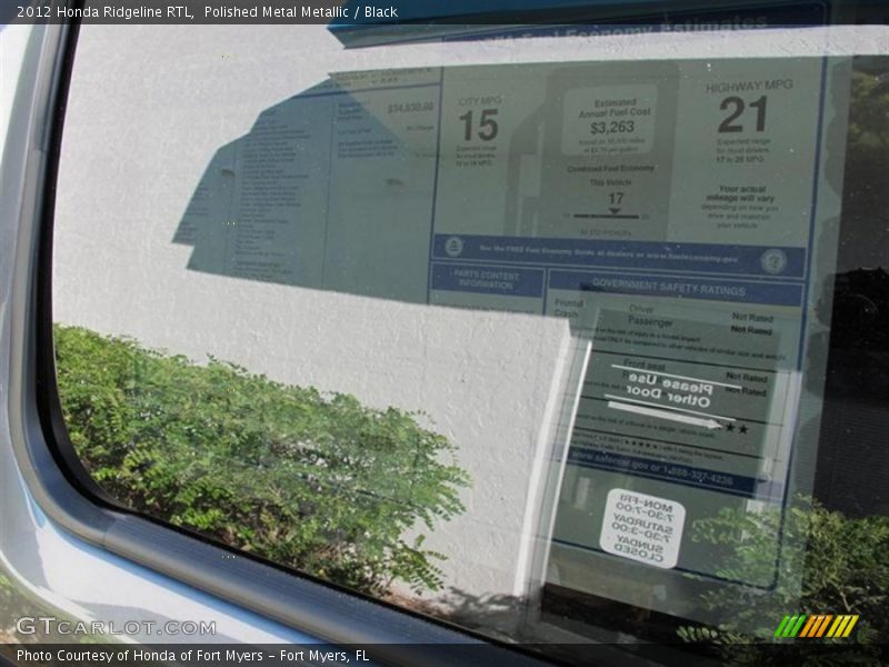 Polished Metal Metallic / Black 2012 Honda Ridgeline RTL