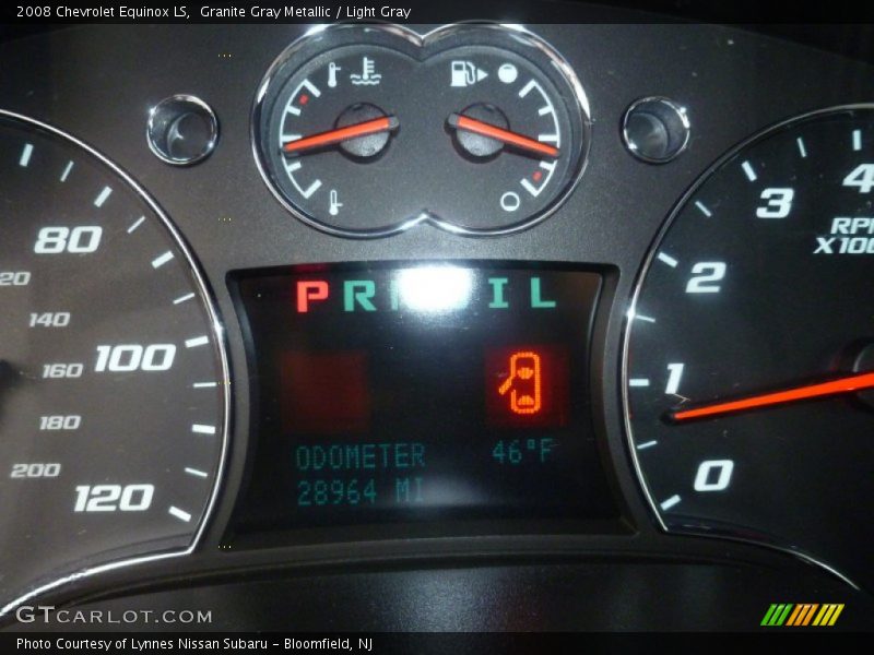 Granite Gray Metallic / Light Gray 2008 Chevrolet Equinox LS