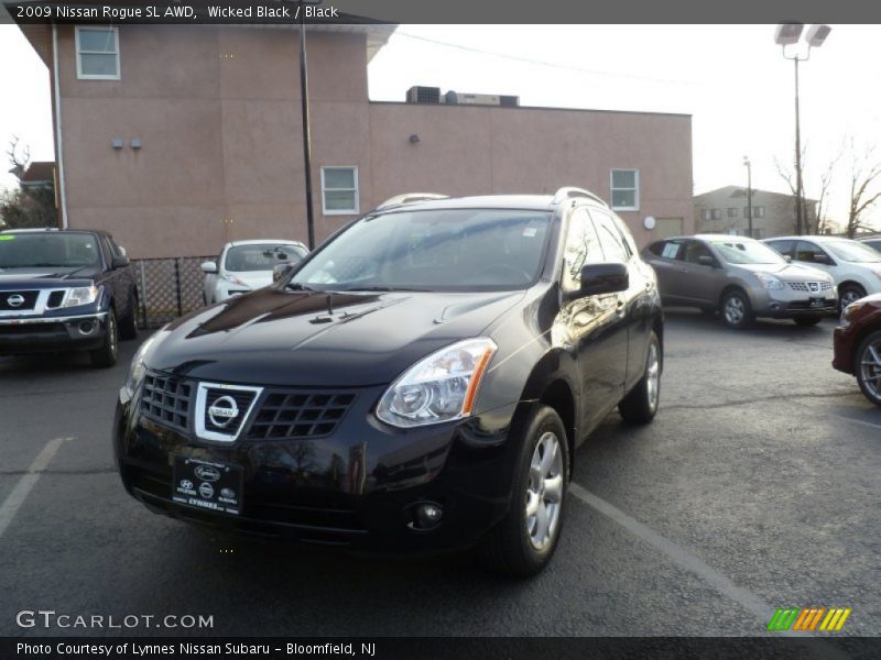 Wicked Black / Black 2009 Nissan Rogue SL AWD