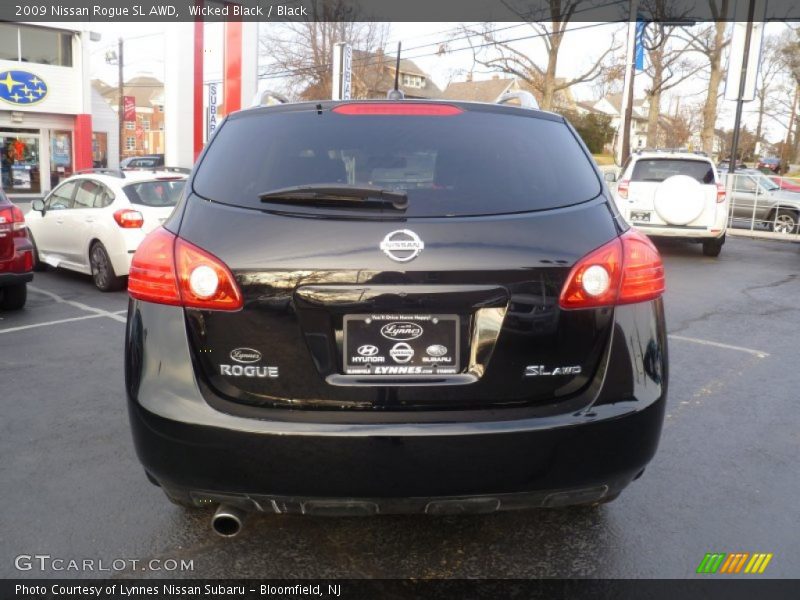 Wicked Black / Black 2009 Nissan Rogue SL AWD