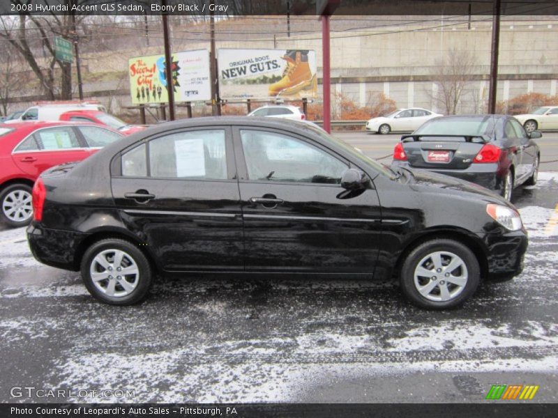 Ebony Black / Gray 2008 Hyundai Accent GLS Sedan