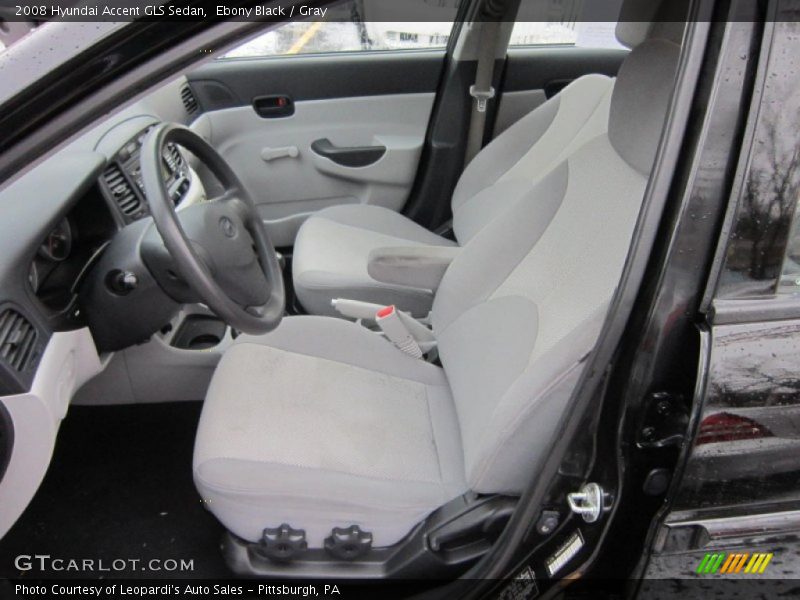 Ebony Black / Gray 2008 Hyundai Accent GLS Sedan