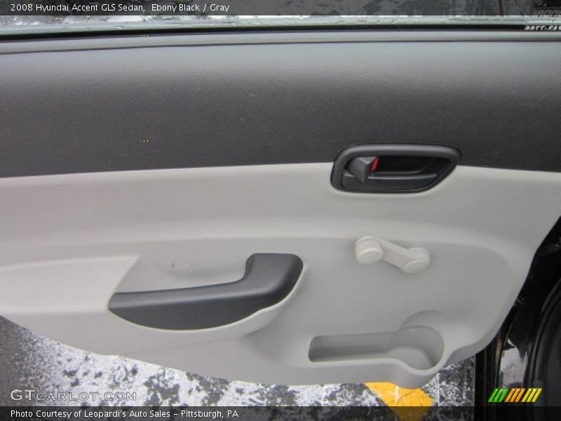 Ebony Black / Gray 2008 Hyundai Accent GLS Sedan