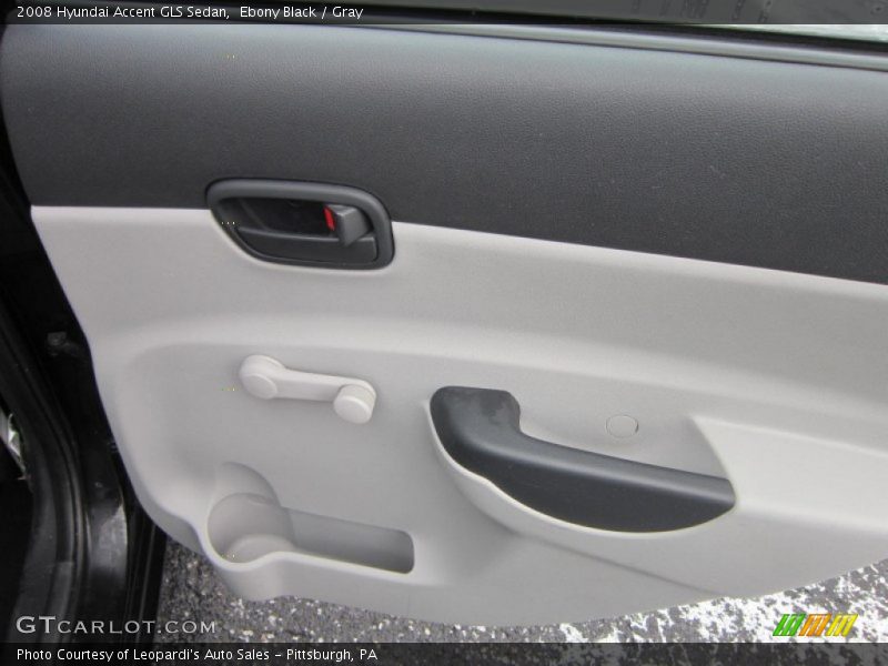 Ebony Black / Gray 2008 Hyundai Accent GLS Sedan