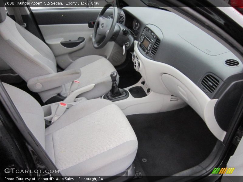 Ebony Black / Gray 2008 Hyundai Accent GLS Sedan