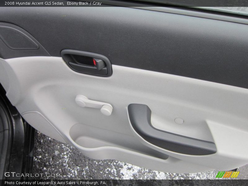 Ebony Black / Gray 2008 Hyundai Accent GLS Sedan