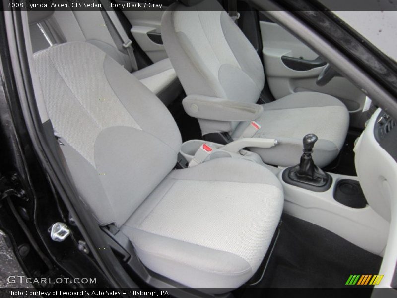 Ebony Black / Gray 2008 Hyundai Accent GLS Sedan