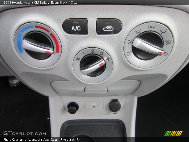 Ebony Black / Gray 2008 Hyundai Accent GLS Sedan