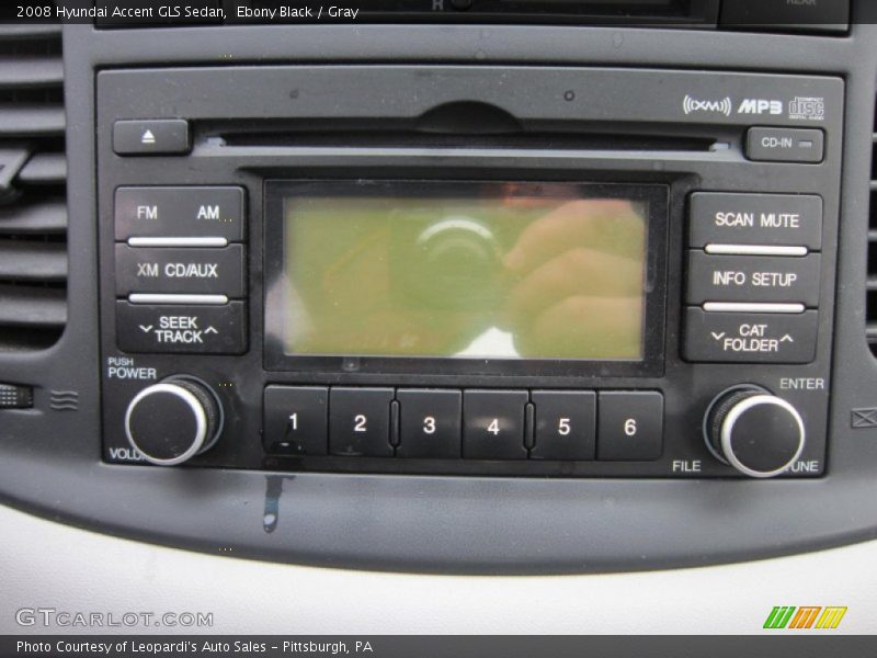 Ebony Black / Gray 2008 Hyundai Accent GLS Sedan