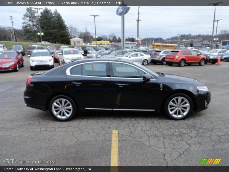 Tuxedo Black Metallic / Charcoal Black 2009 Lincoln MKS AWD Sedan