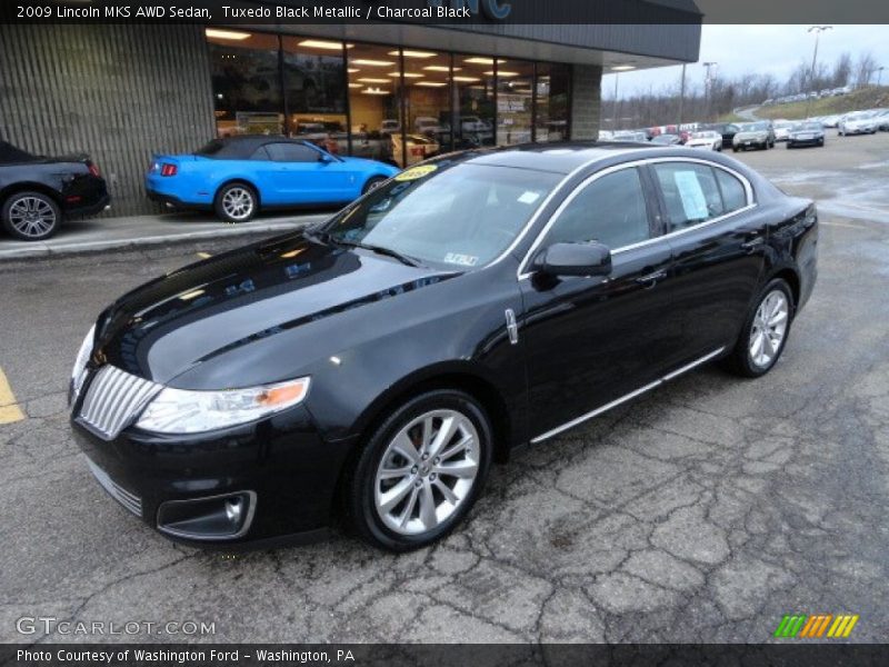 Tuxedo Black Metallic / Charcoal Black 2009 Lincoln MKS AWD Sedan