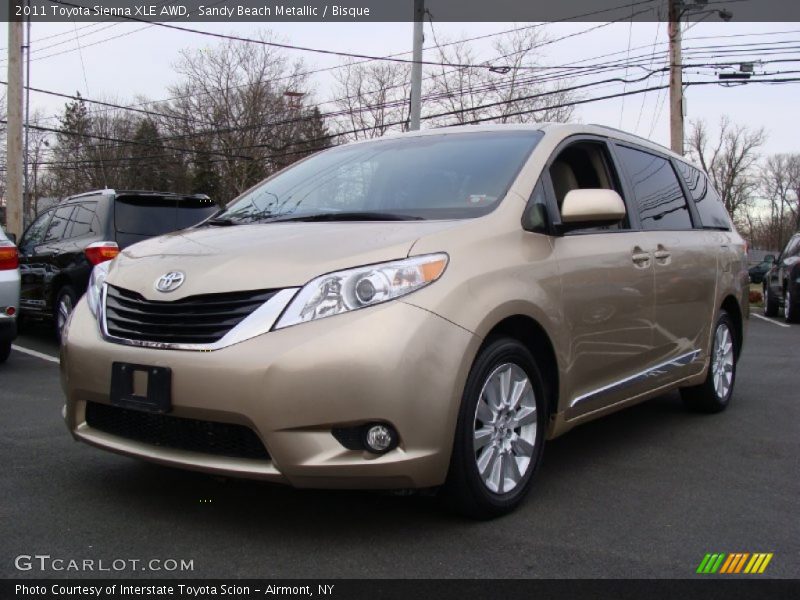 Sandy Beach Metallic / Bisque 2011 Toyota Sienna XLE AWD