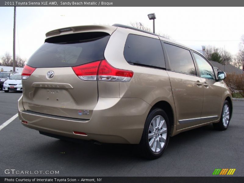 Sandy Beach Metallic / Bisque 2011 Toyota Sienna XLE AWD