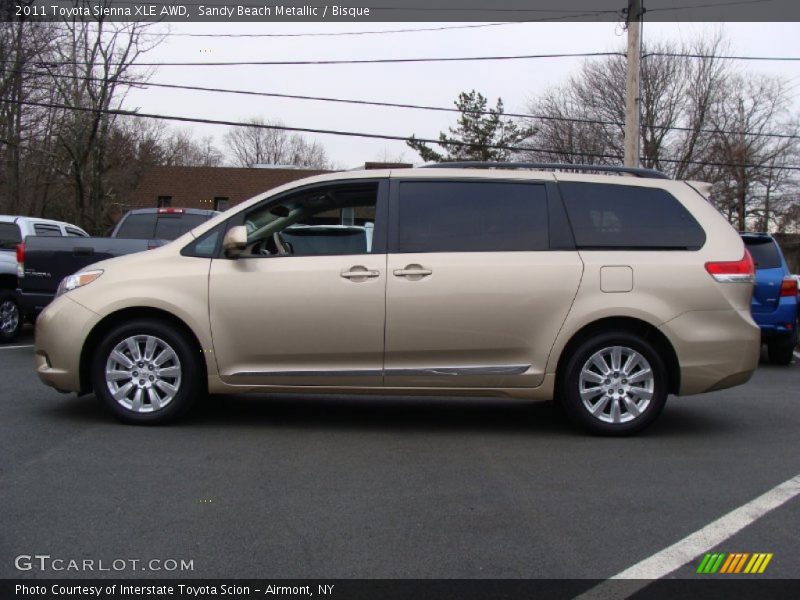Sandy Beach Metallic / Bisque 2011 Toyota Sienna XLE AWD